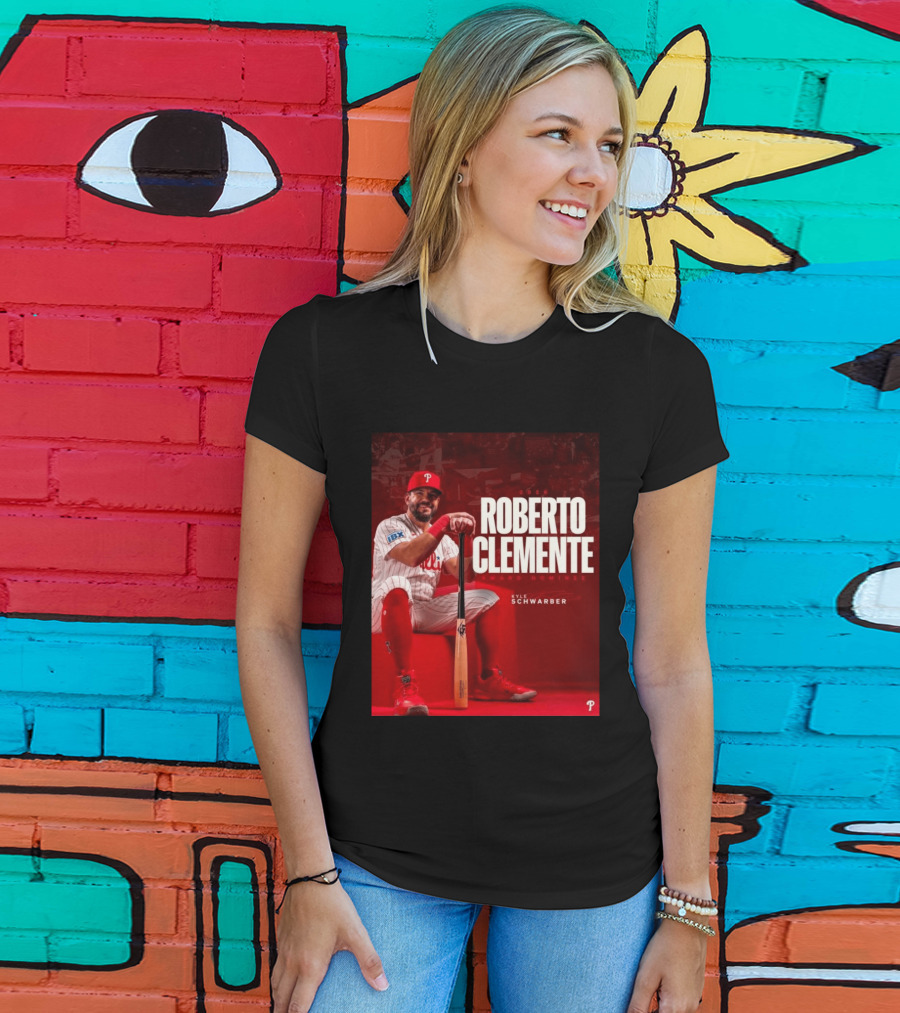 2026 Kyle Schwarber Roberto Clemente Award Nominee Phillies Baseball Recognition T-Shirt