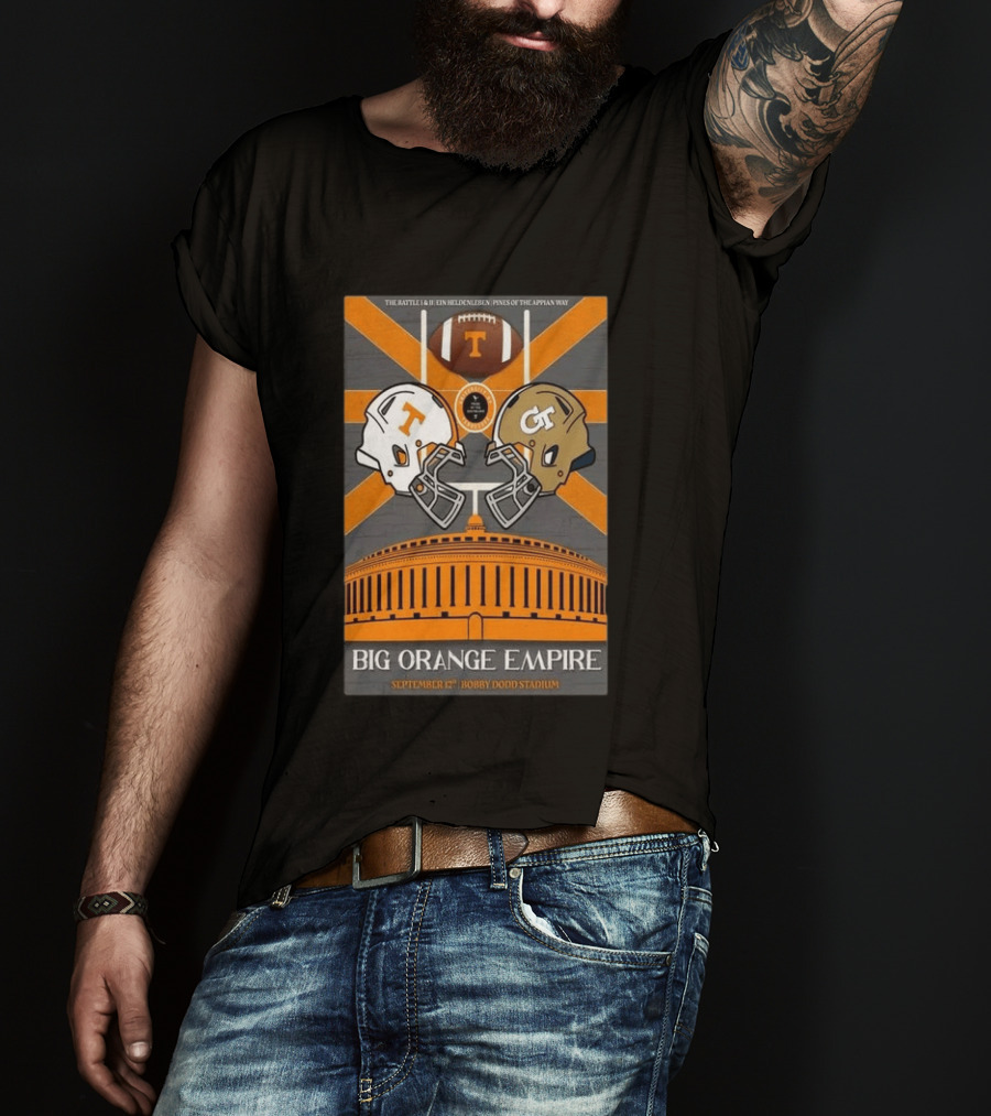Tennessee Vs Georgia Tech Big Orange Empire September 12 2026 Bobby Dodd Stadium Football Duel T-Shirt