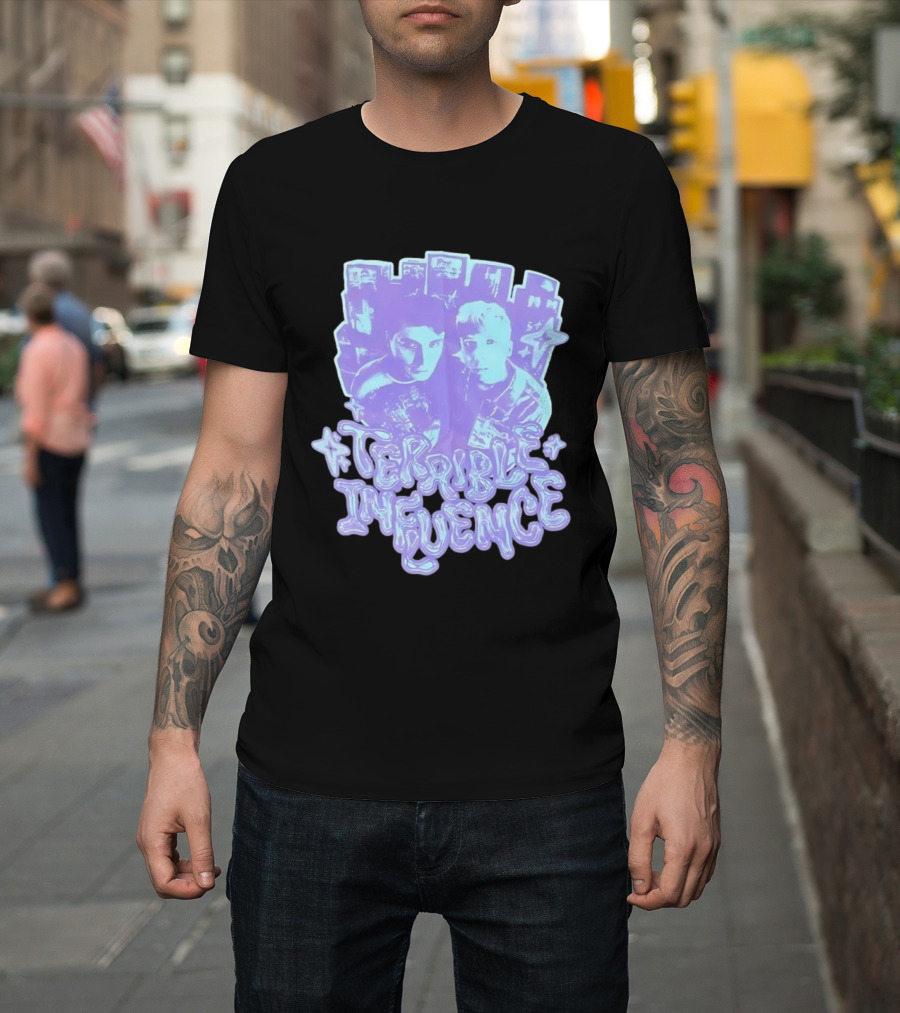 Terrible Influence Gerard Way Frank Iero Graphic Duo Purple T-Shirt