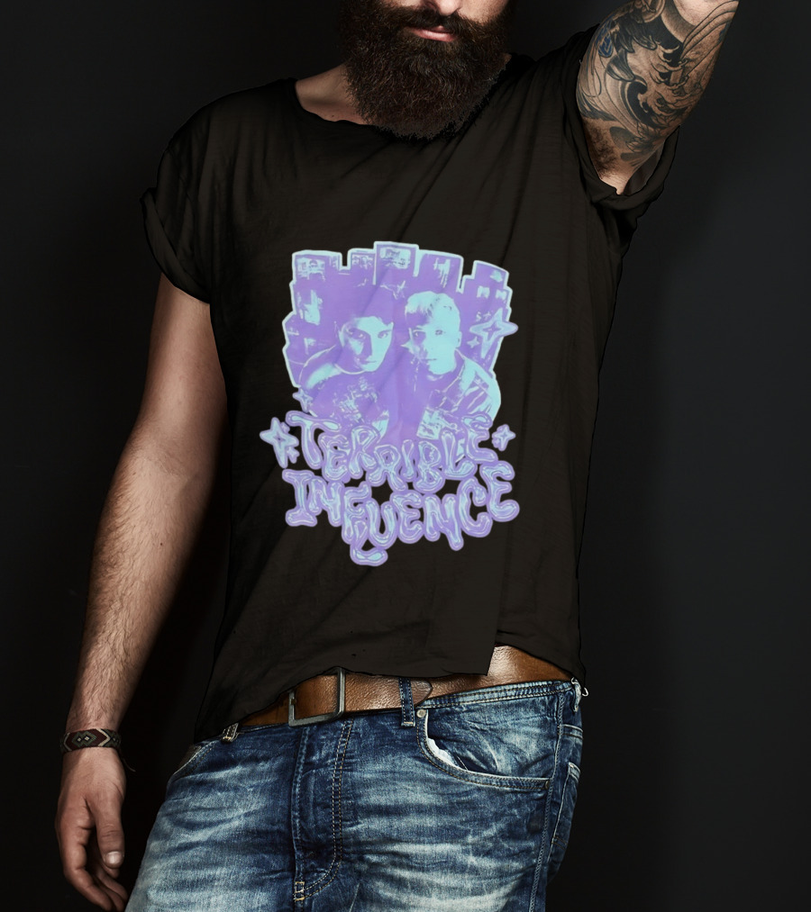 Terrible Influence Gerard Way Frank Iero Graphic Duo Purple T-Shirt