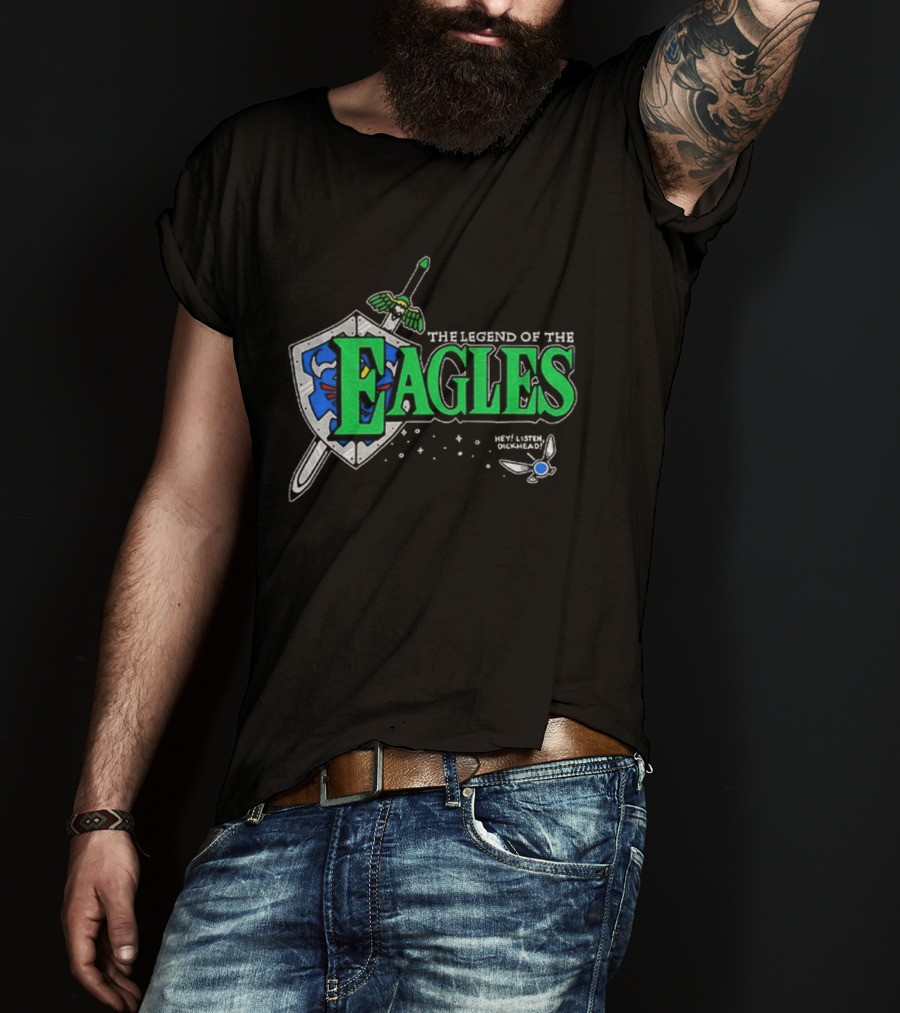 The Legend Of The Eagles Zelda Hey Listen Dickhead Shield Sword Navi T-Shirt
