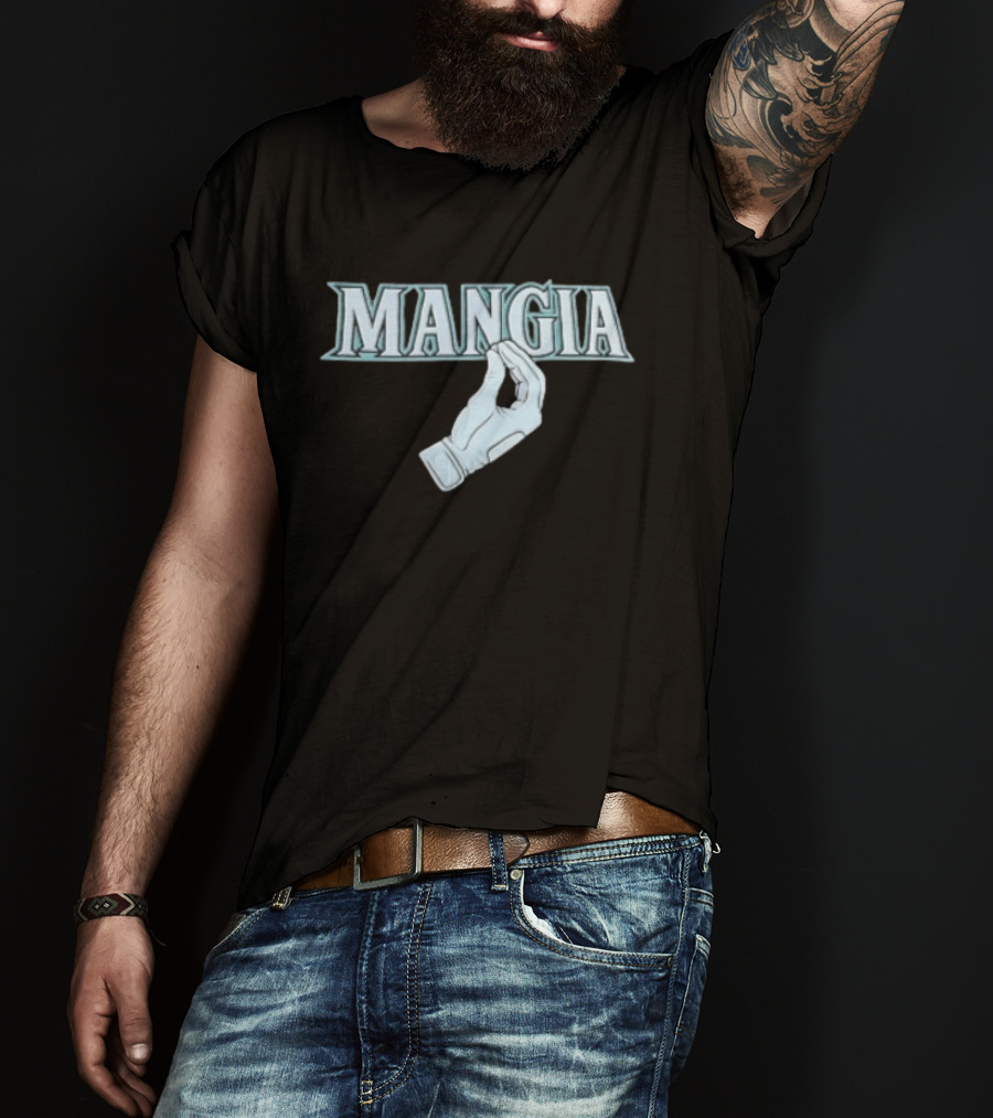 Dominic Canzone Seattle Mariners Mangia Gesture Fan T-Shirt