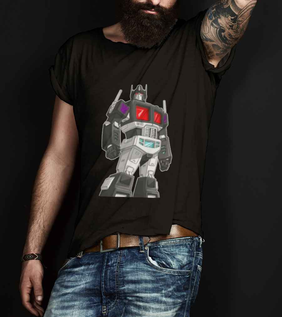 Transformers Decepticons Ajs Black Robot Red Windows Grid Cartoon T-Shirt
