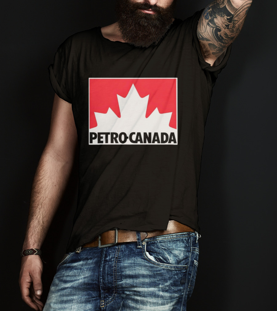 Petro Canada Canadian Gas Station Maple Leaf Branding T-Shirt