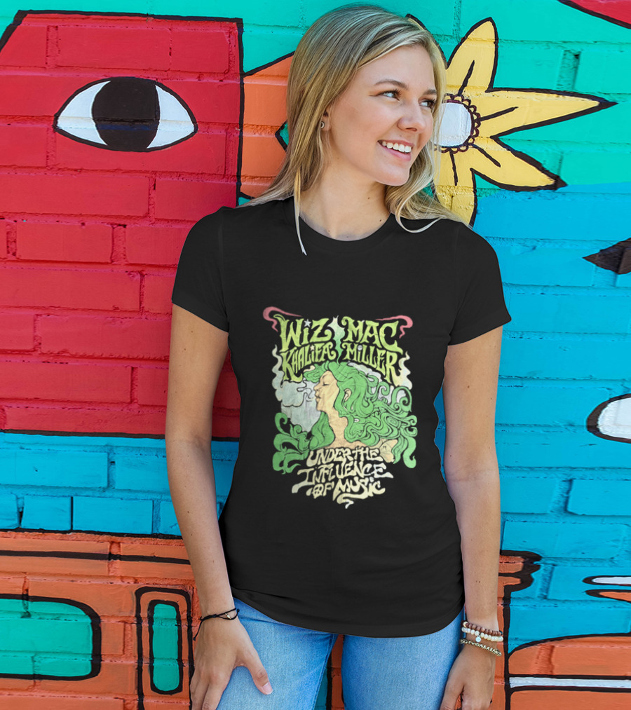 Wiz Khalifa Mac Miller Under The Influence Of Music Tour Colorful T-Shirt
