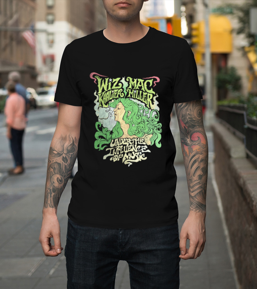 Wiz Khalifa Mac Miller Under The Influence Of Music Tour Colorful T-Shirt