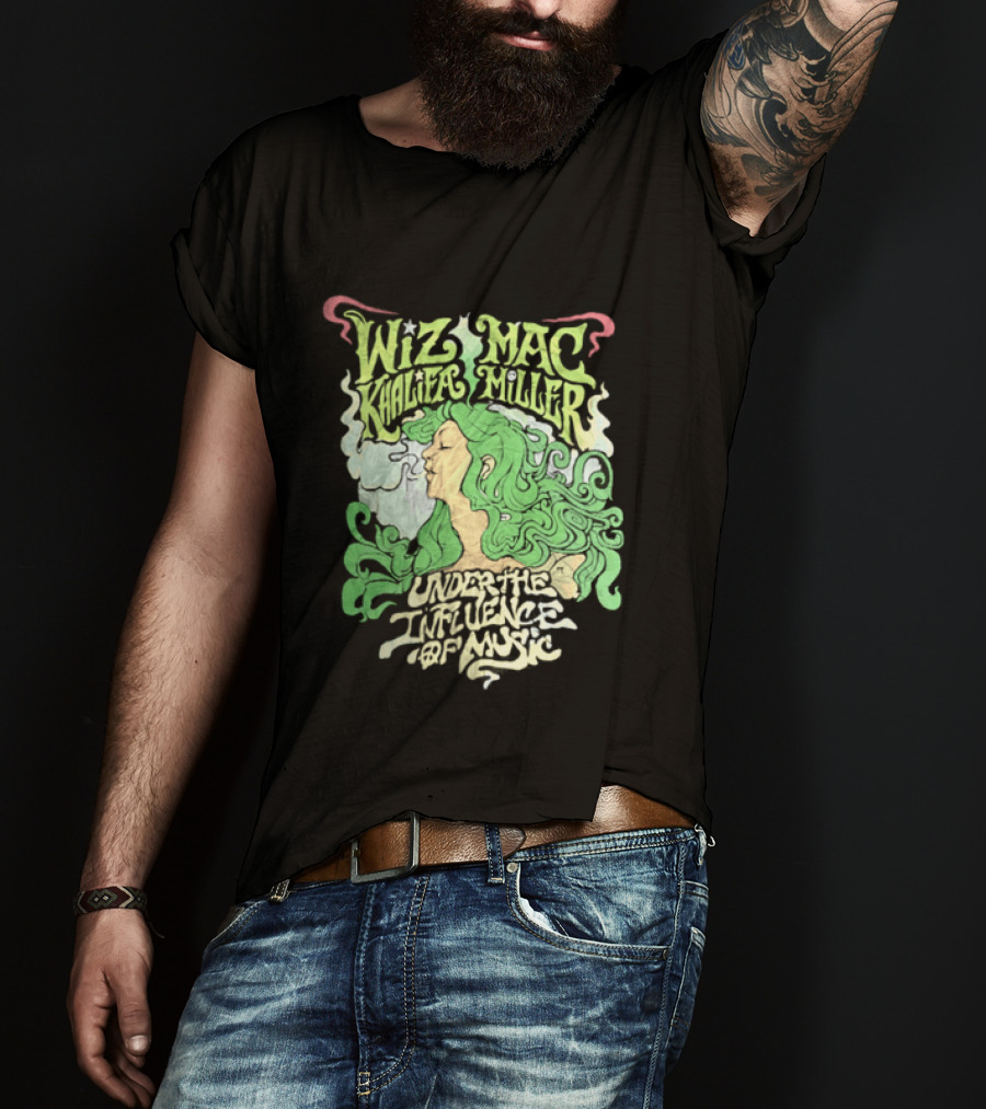 Wiz Khalifa Mac Miller Under The Influence Of Music Tour Colorful T-Shirt