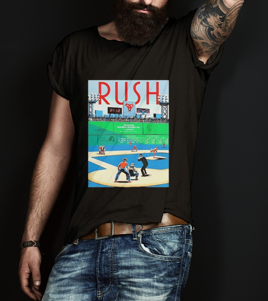 Rush 2112 Fifty Something Tour Boston Massachusetts TD Garden September 5 2024 Stadium Baseball T-Shirt