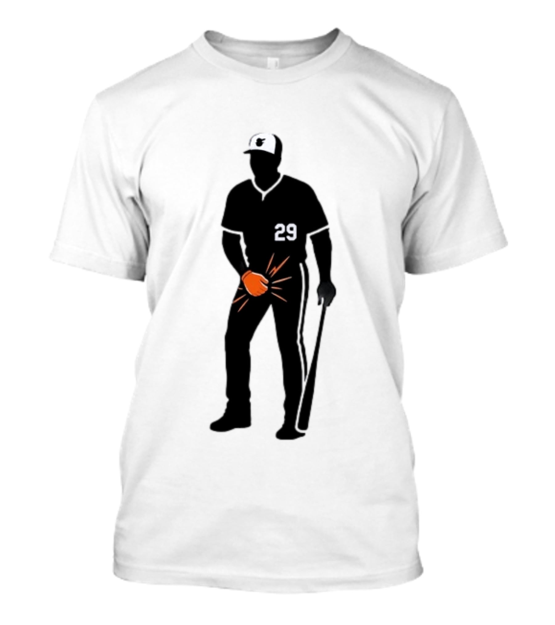 Baltimore Orioles 29 Baseball Player Jersey Black And Orange Glove T-Shirt