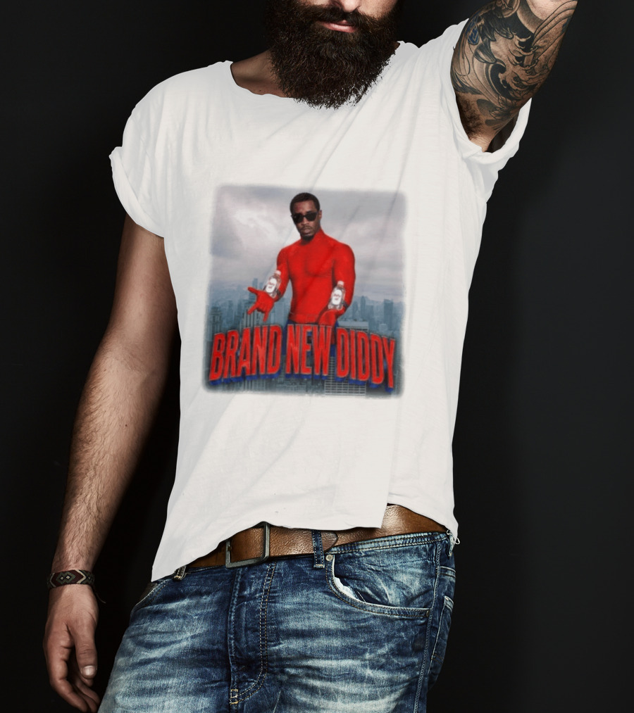 Brand New Diddy Red Outfit With Baby Oil Sean Combs City T-Shirt