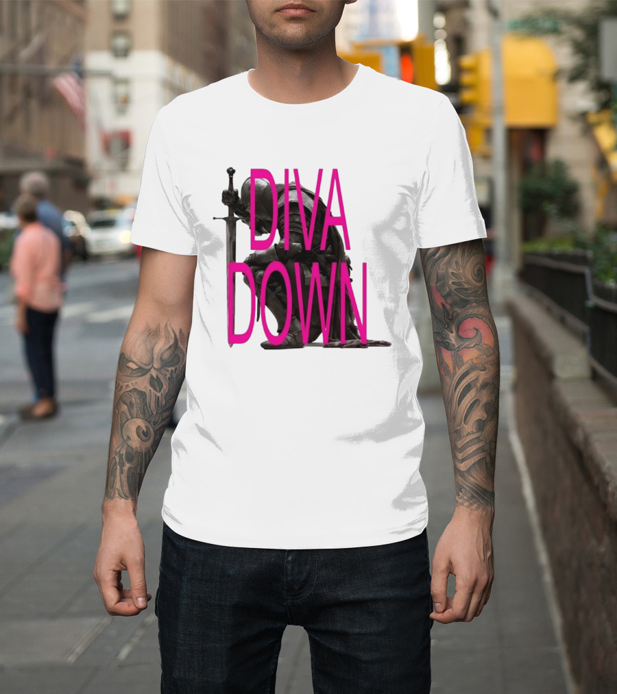 Diva Down Knight Sword Warrior Armor T-Shirt