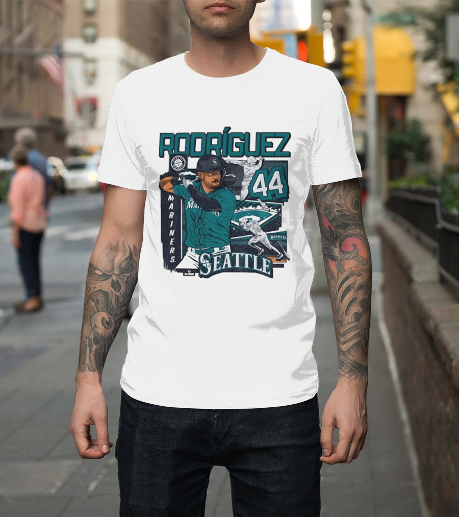 Rodríguez 44 Seattle Mariners Baseball Player T-Shirt