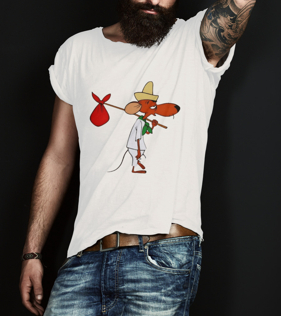 Speedy Gonzales Iconic Cartoon Character With Bindlestick T-Shirt