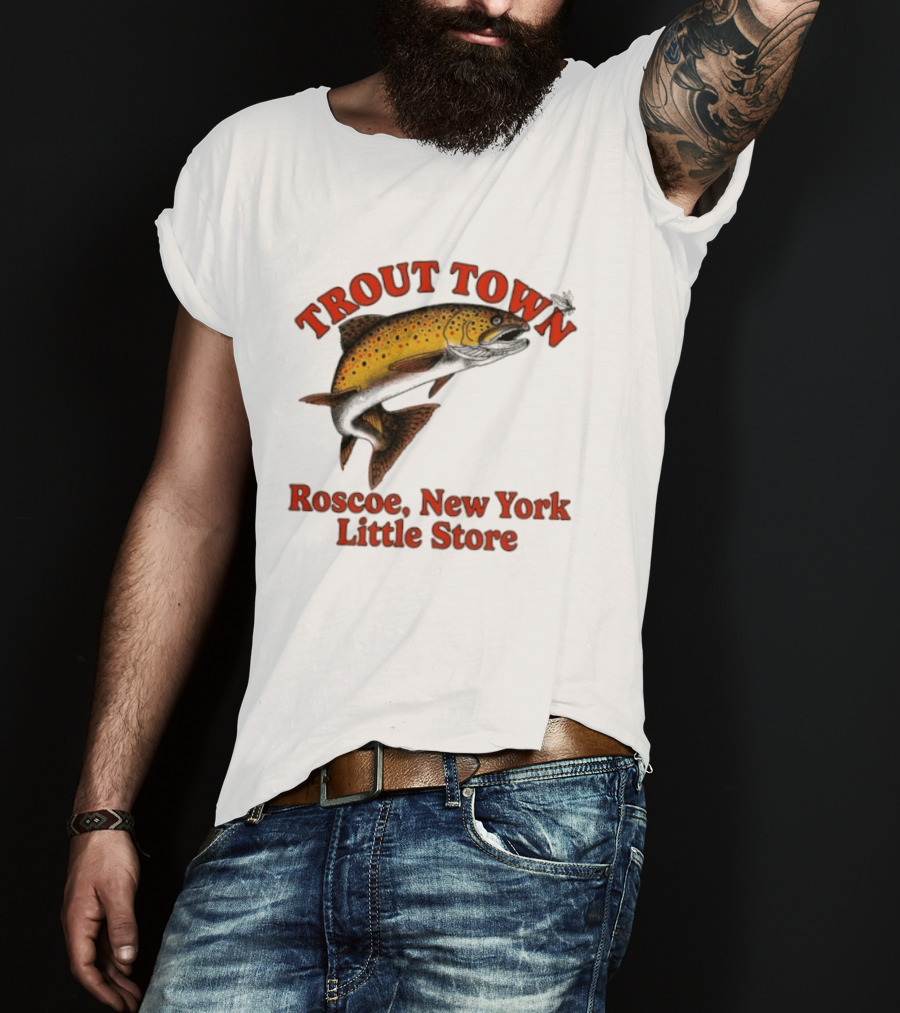 Trout Town Roscoe New York Little Store Fish T-Shirt