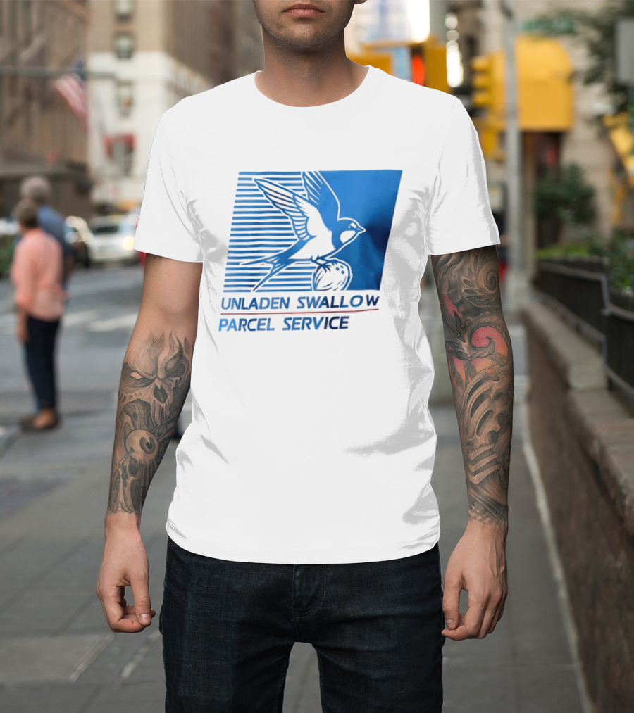 Unladen Swallow Parcel Service Monty Python T-Shirt