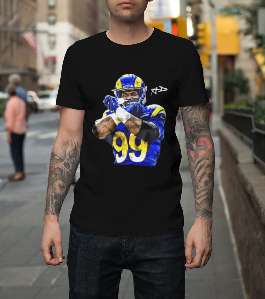Aaron Donald Los Angeles Rams 99 The Return Signature NFL Football Star T-Shirt