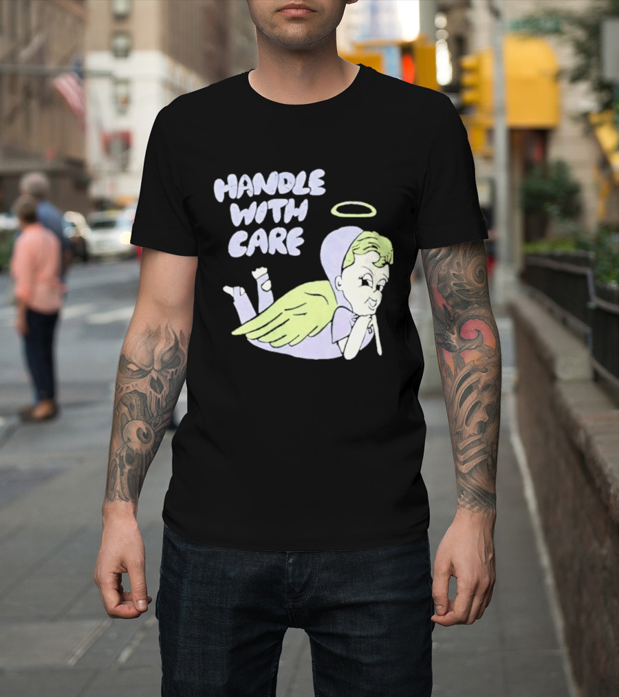 Handle With Care Angel Pastel Halo Wings T-Shirt