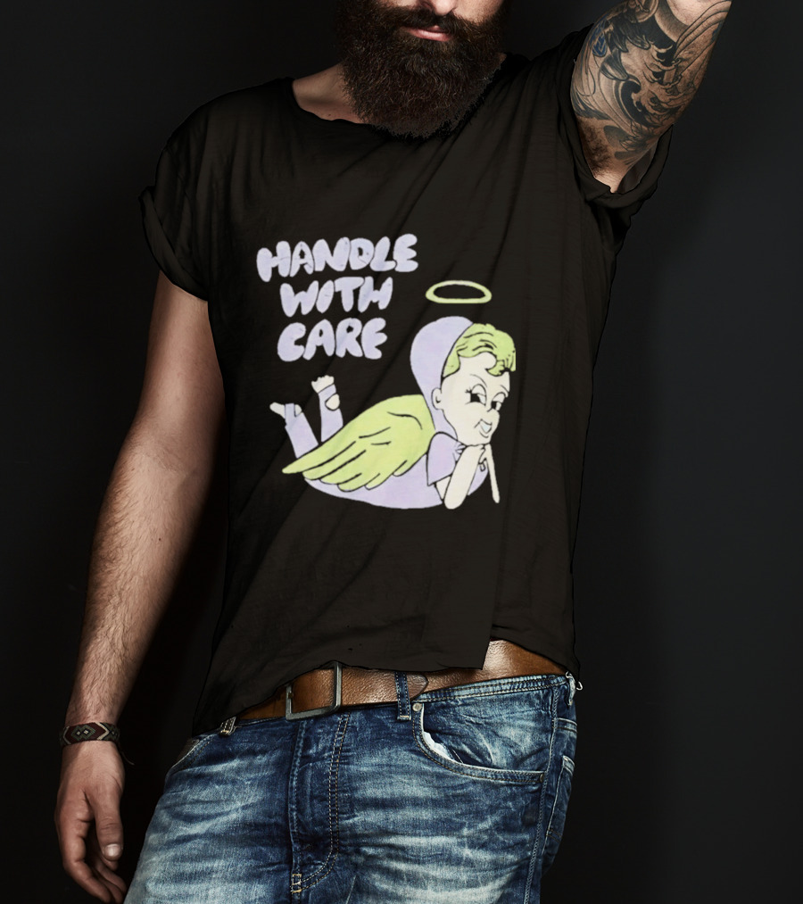 Handle With Care Angel Pastel Halo Wings T-Shirt