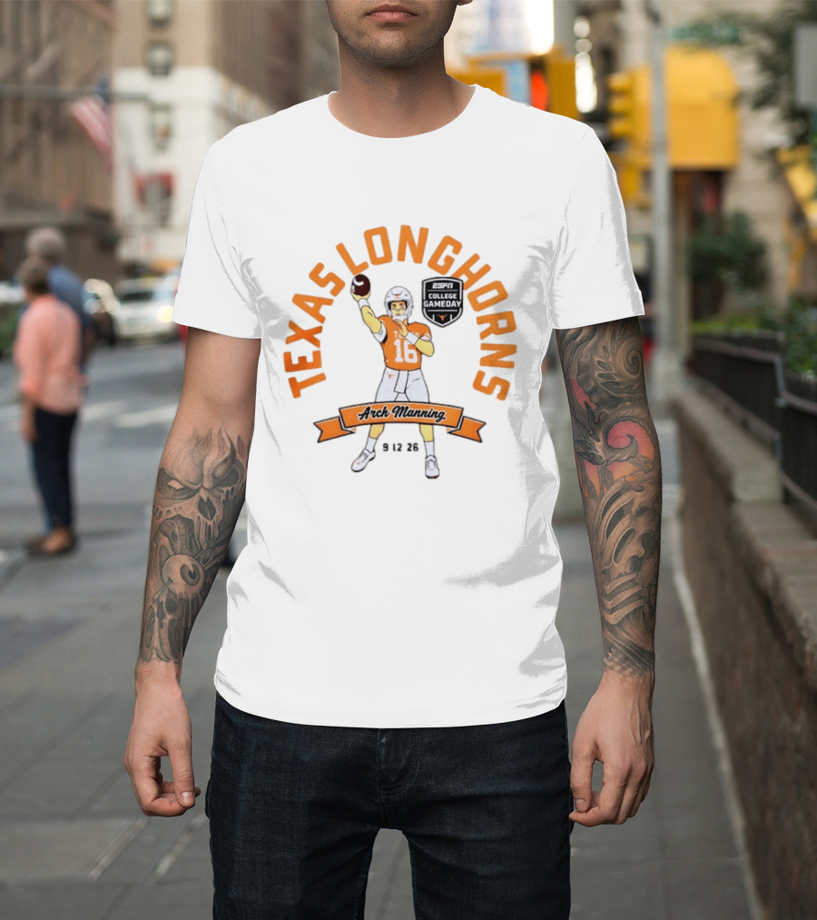 Arch Manning Texas Longhorns ESPN College Gameday 9 12 26 T-Shirt