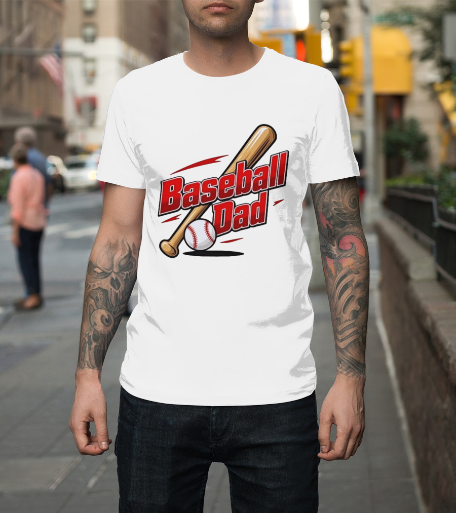 Baseball Dad Bat And Ball Sports T-Shirt