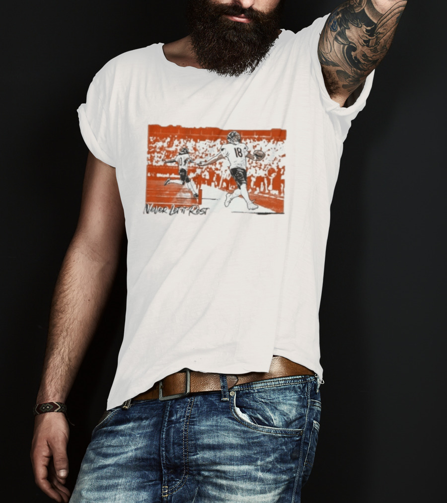 Caleb Williams Luther Burden III Never Let It Rest Chicago Bears Football T-Shirt