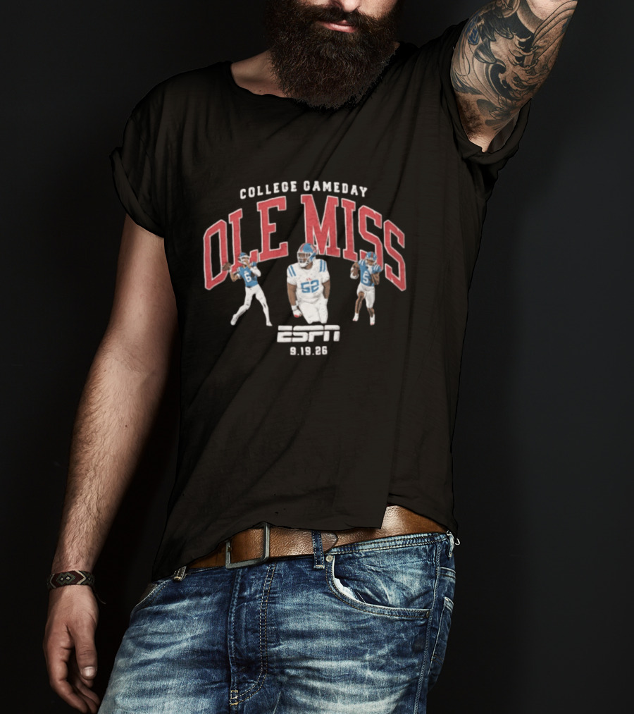 College Gameday Ole Miss Rebels ESPN 9.19.26 T-Shirt