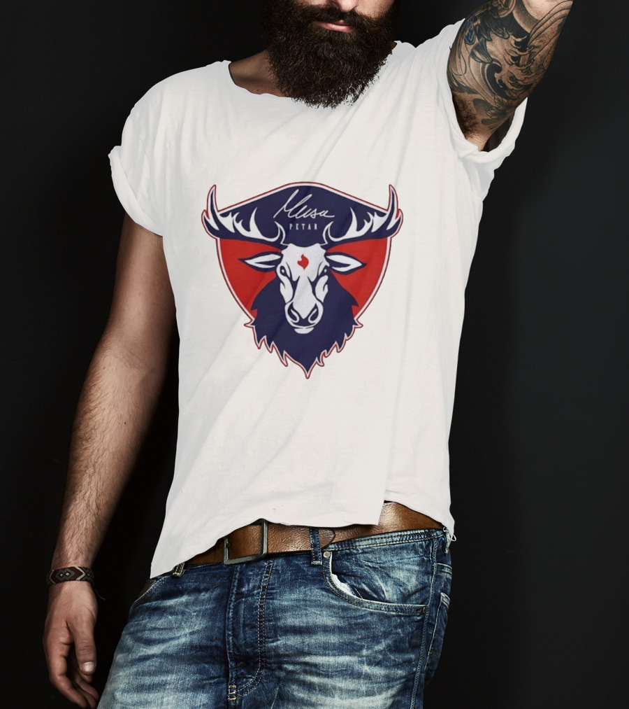 Musa Petar Moose Shield Animal Crest T-Shirt