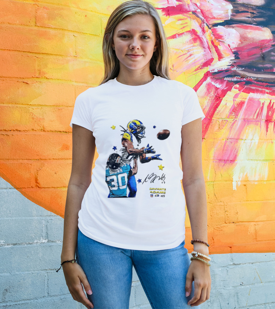 Davante Adams Las Vegas Raiders Brown Football Catch Duel T-Shirt