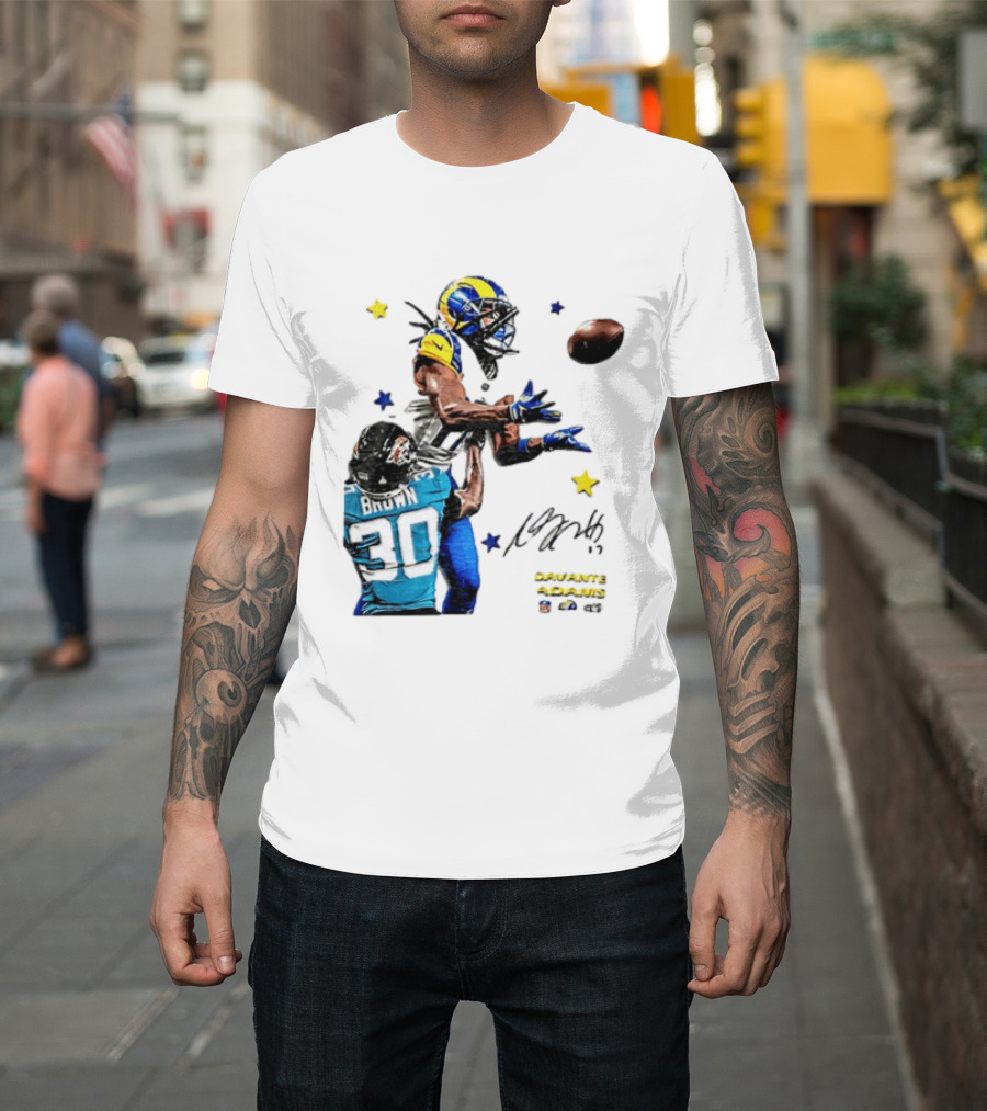 Davante Adams Las Vegas Raiders Brown Football Catch Duel T-Shirt