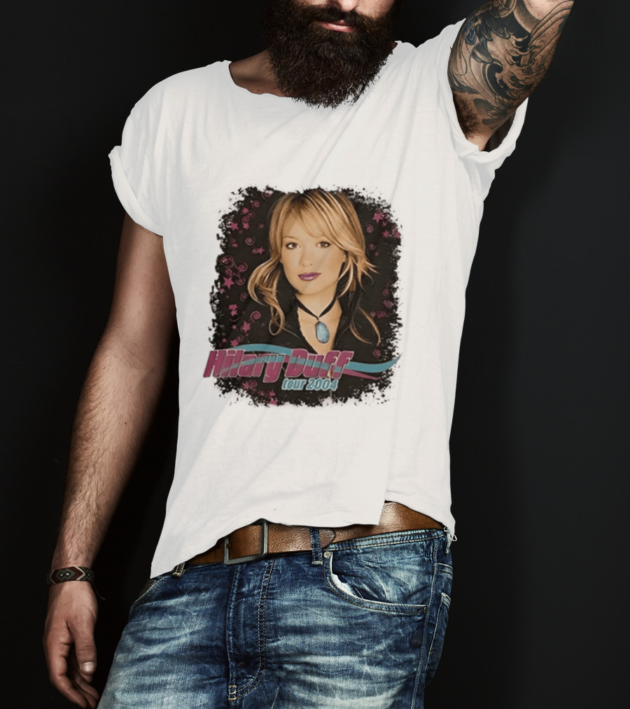 Hilary Duff Tour 2004 Y2K Pop Star Music Fashion T-Shirt