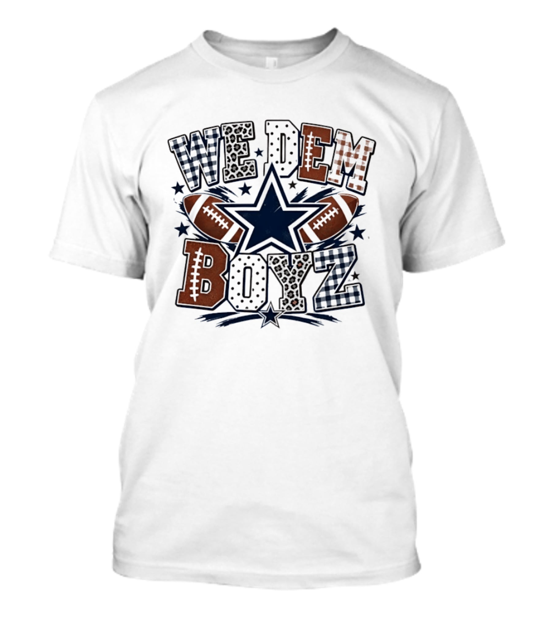 We Dem Boyz Dallas Cowboys Football Star Footballs T-Shirt