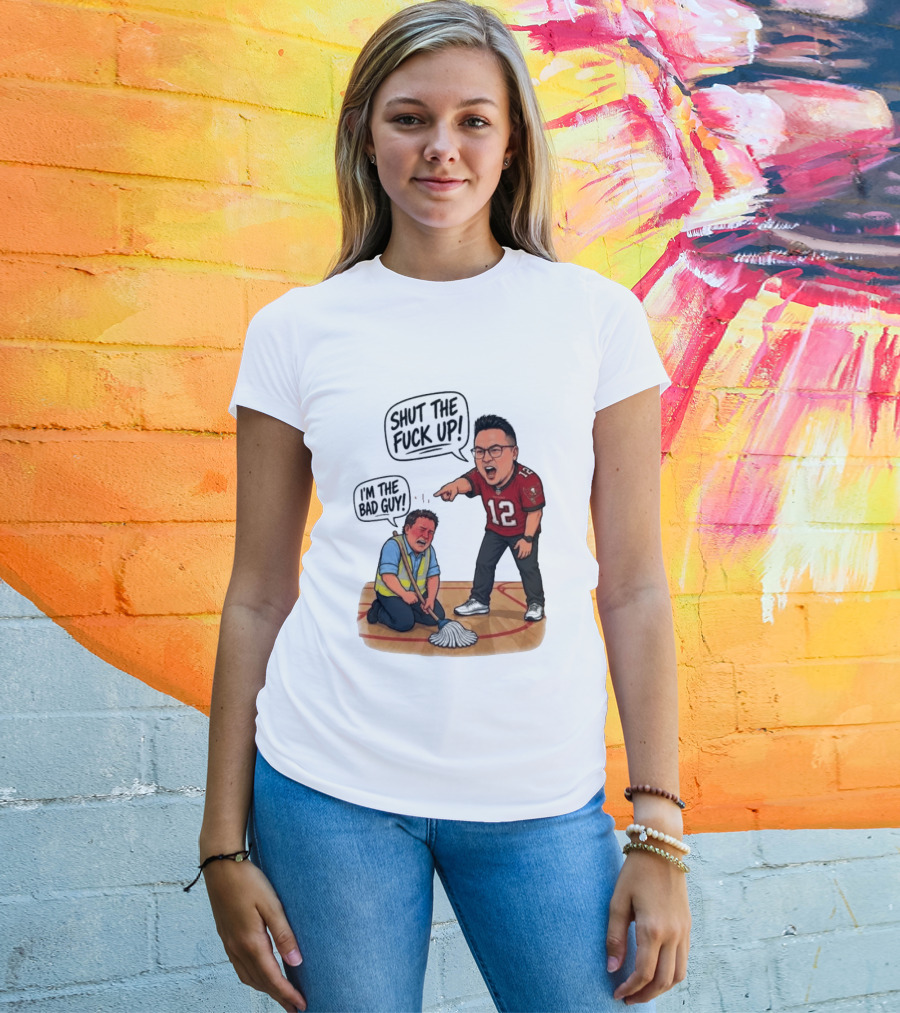 Rico Bosco Shut The Fuck Up I'm The Bad Guy 12 Red Jersey T-Shirt
