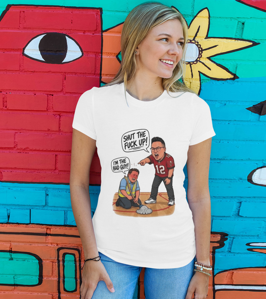 Rico Bosco Shut The Fuck Up I'm The Bad Guy 12 Red Jersey T-Shirt
