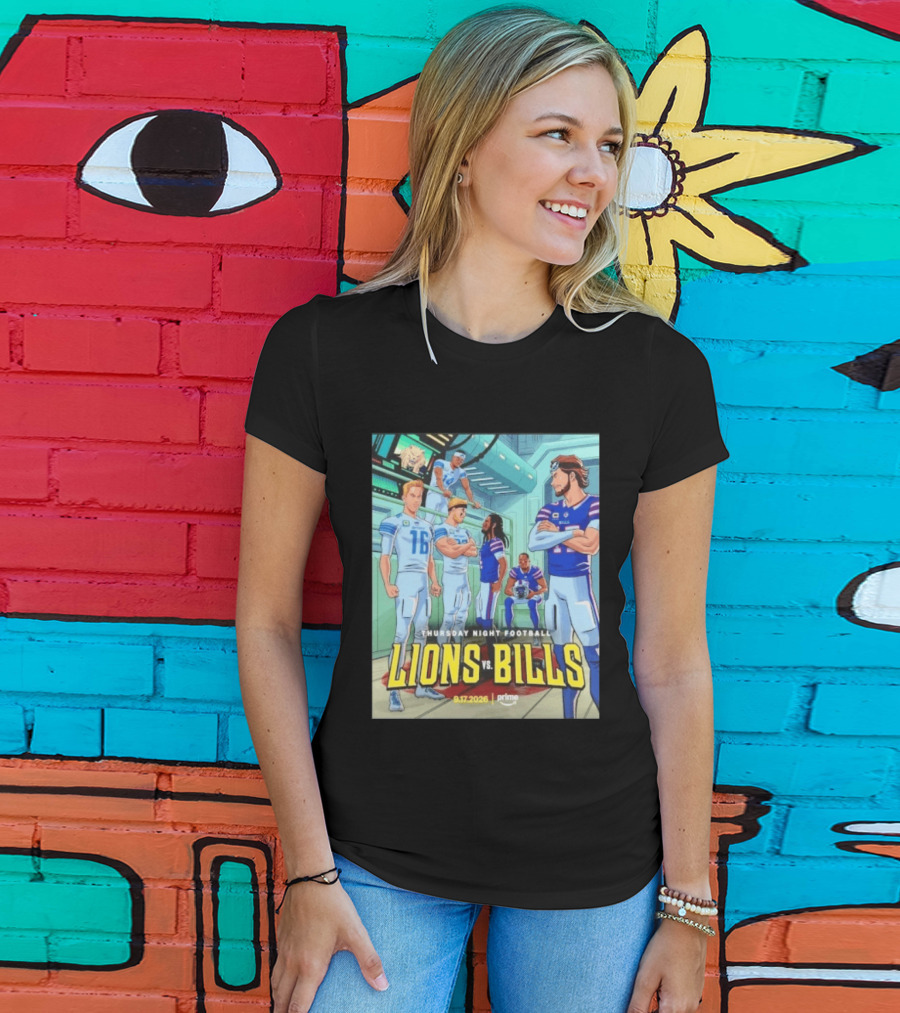 Thursday Night Football Lions Vs Bills 9.17.2026 Prime T-Shirt