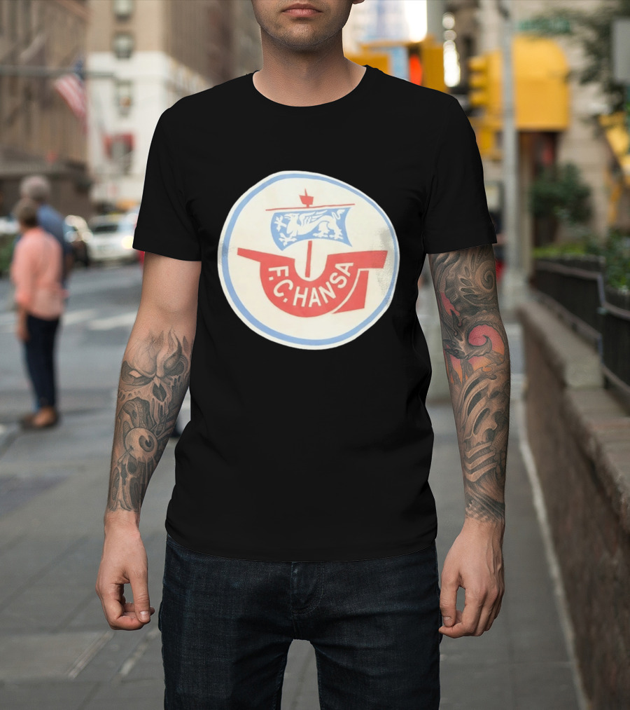 FC Hansa Rostock German Football Crest With Griffin T-Shirt