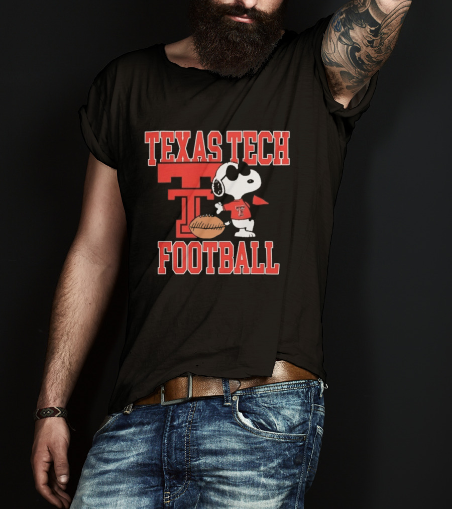 Texas Tech Football Snoopy Peanuts NCAA T-Shirt