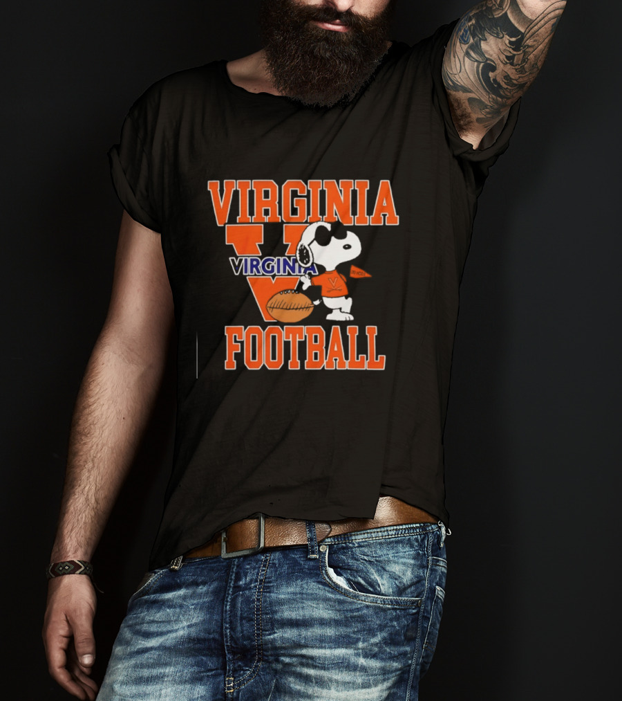 Virginia Cavaliers Football Snoopy Go Hoos T-Shirt