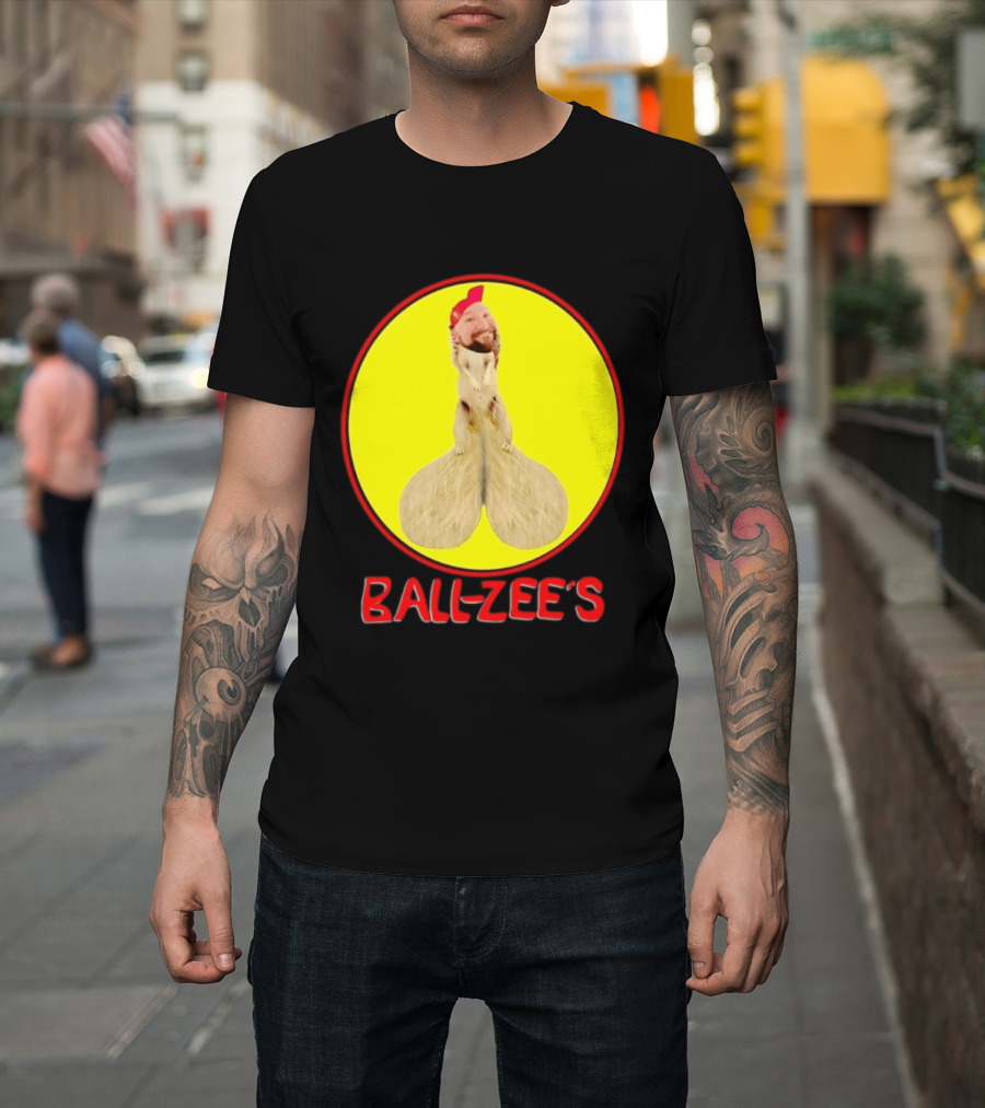 Ball Zee's Squirrel Meme Circle Red Cap T-Shirt