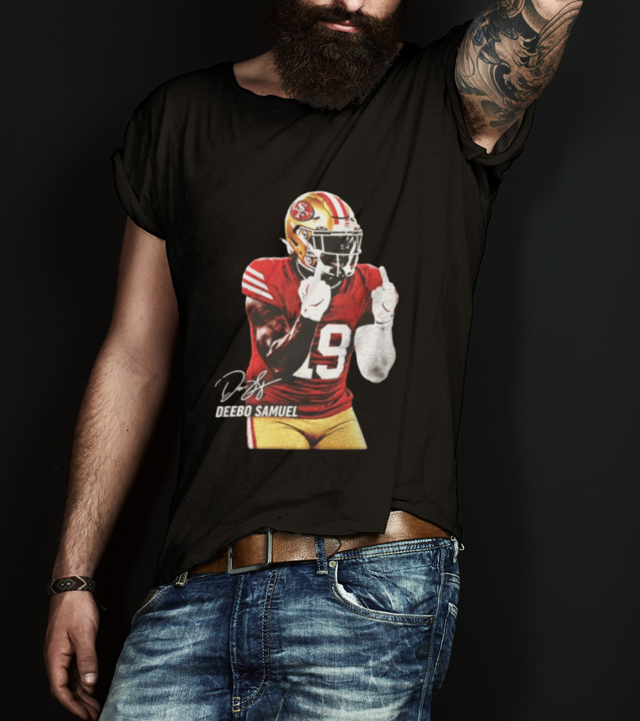 Deebo Samuel Number 19 San Francisco 49ers Signature Gesture T-Shirt