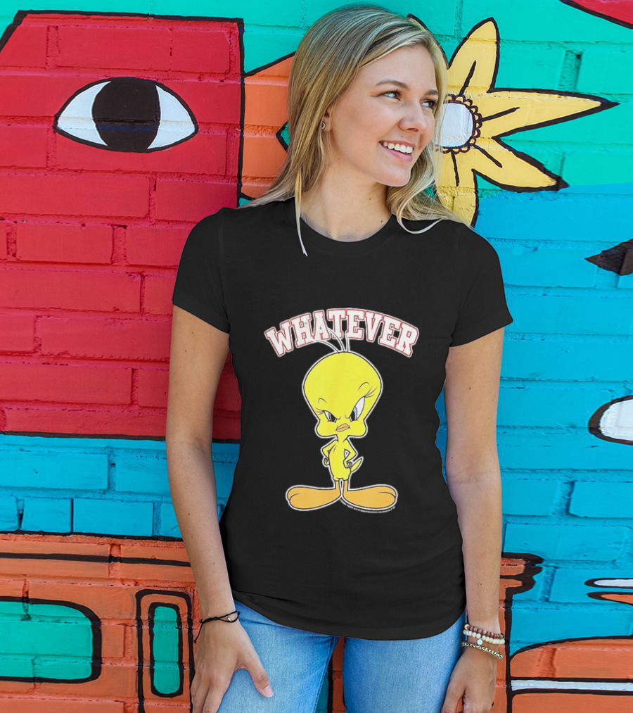 Tweety Bird Whatever Attitude Looney Tunes Cartoon T-Shirt