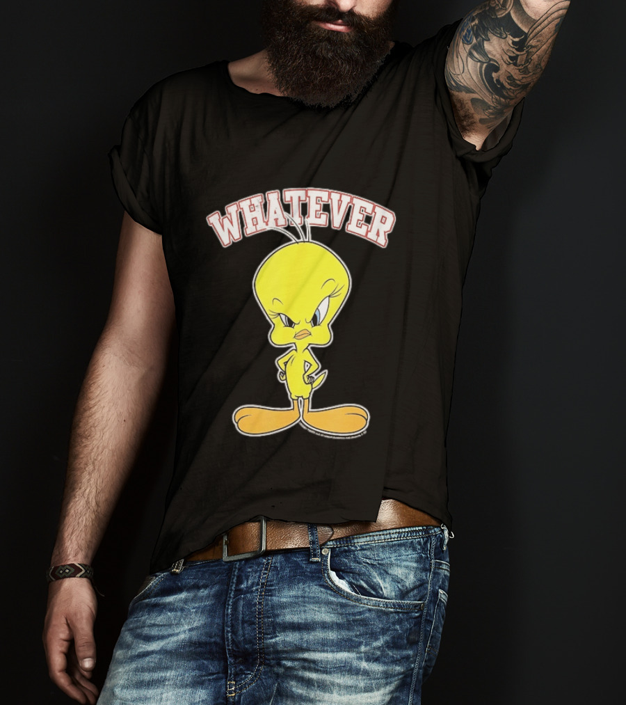 Tweety Bird Whatever Attitude Looney Tunes Cartoon T-Shirt