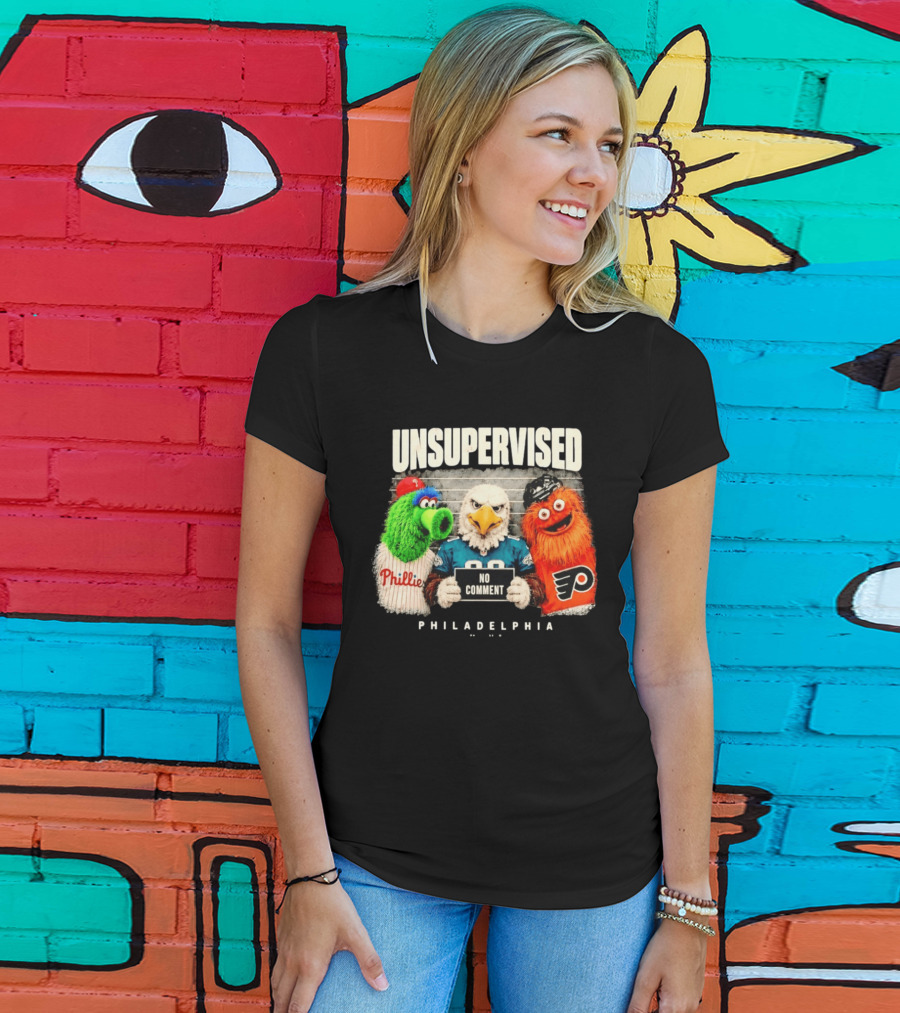 Unsupervised Philadelphia Mascots No Comment Phanatic Eagle Flyers T-Shirt