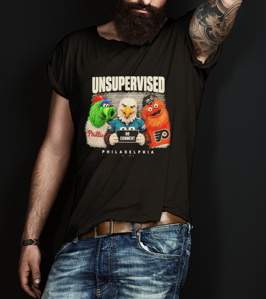 Unsupervised Philadelphia Mascots No Comment Phanatic Eagle Flyers T-Shirt