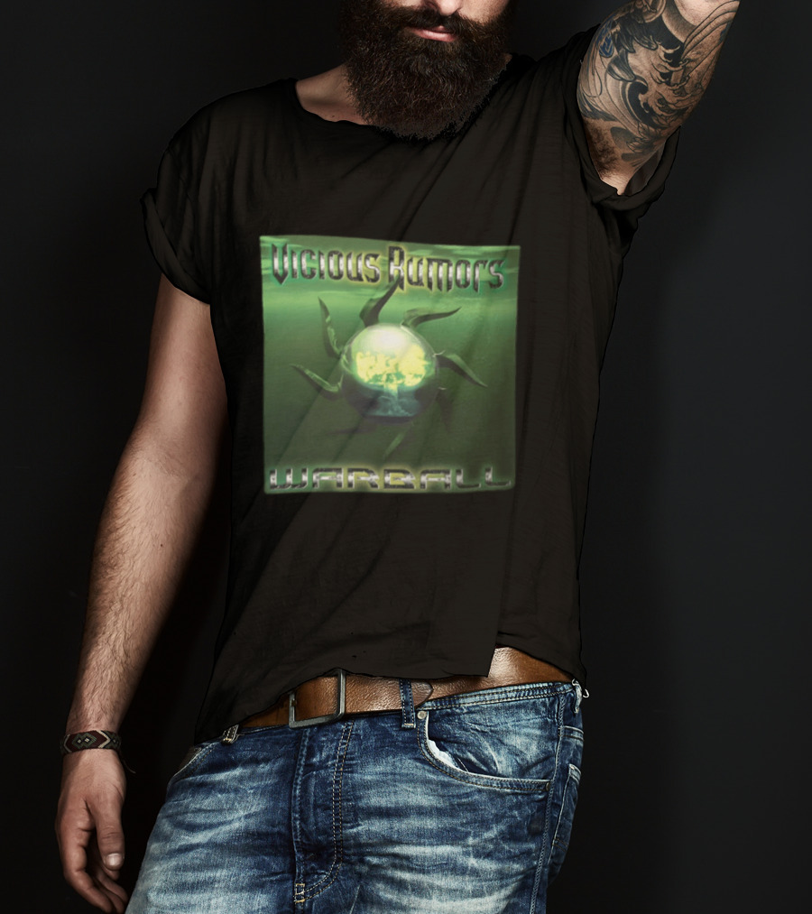 Vicious Rumors Warball Album Cover Heavy Metal Band Music T-Shirt