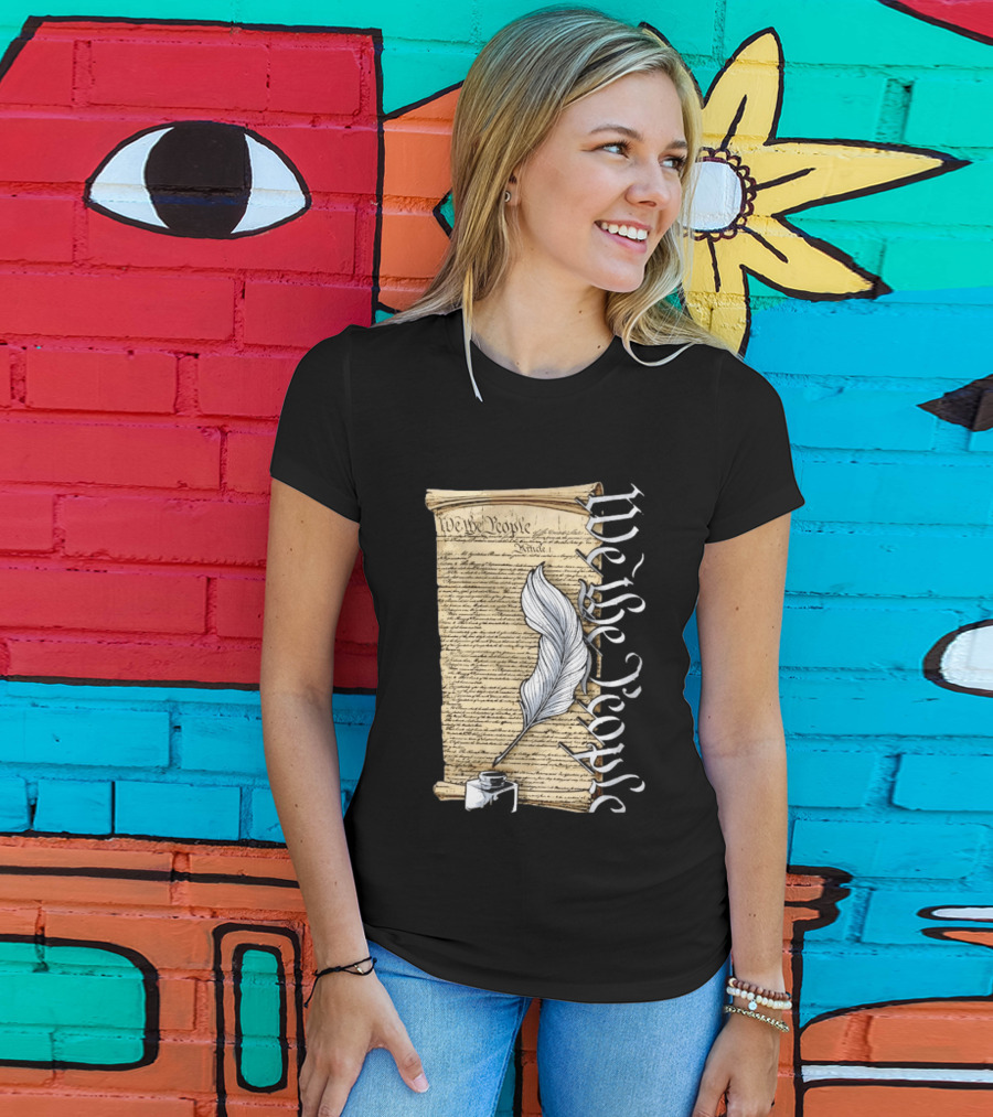 We The People United States Constitution Article 1 Quill Ink Scroll T-Shirt