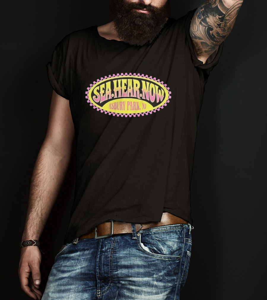 Sea Hear Now Asbury Park NJ Music Festival Retro Surfing Vibes T-Shirt