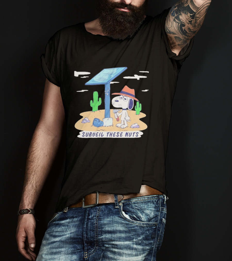 Spike Peanuts Subueil These Nuts Snoopy Desert Solar Panel T-Shirt