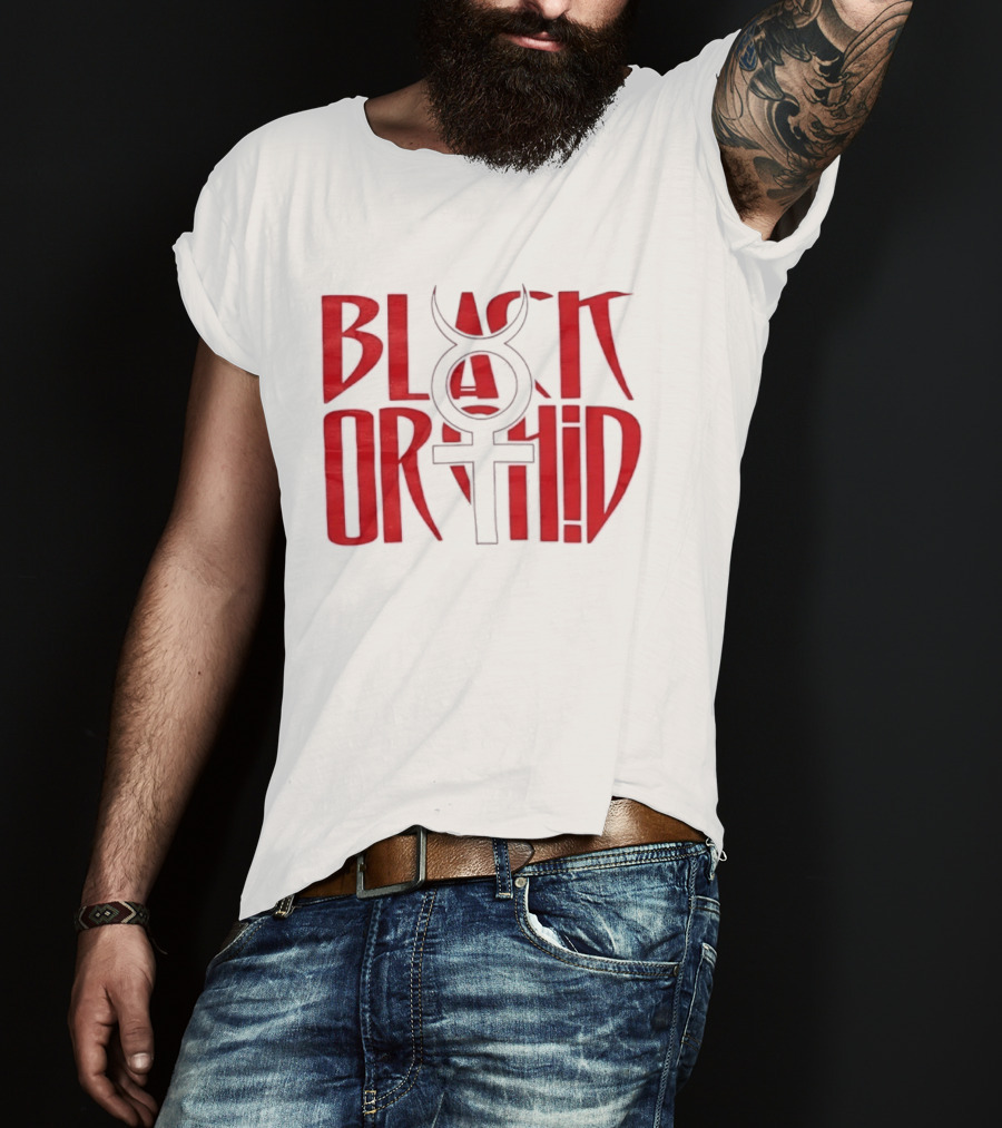 Black Orchid Venus Symbol Red T-Shirt