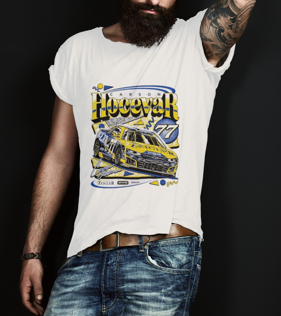 Carson Hocevar 77 NASCAR Spire Motorsports Zeigler Chevrolet Camaro Racing T-Shirt
