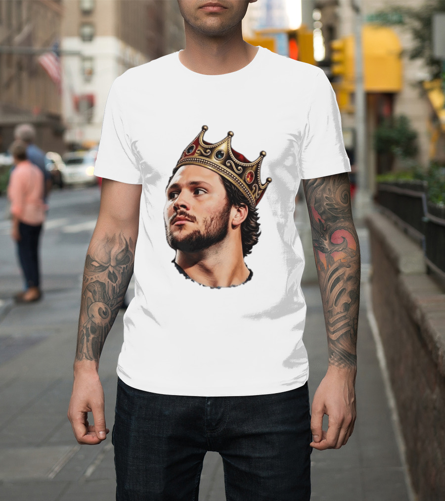Josh Allen Buffalo Bills King Crown Football T-Shirt